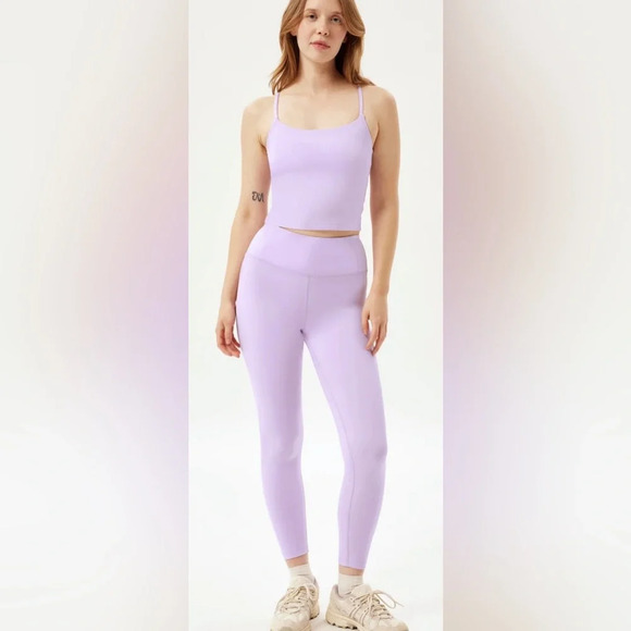 Girlfriend Collective Ultralight Crop Legging in Bellflower - Picture 1 of 10